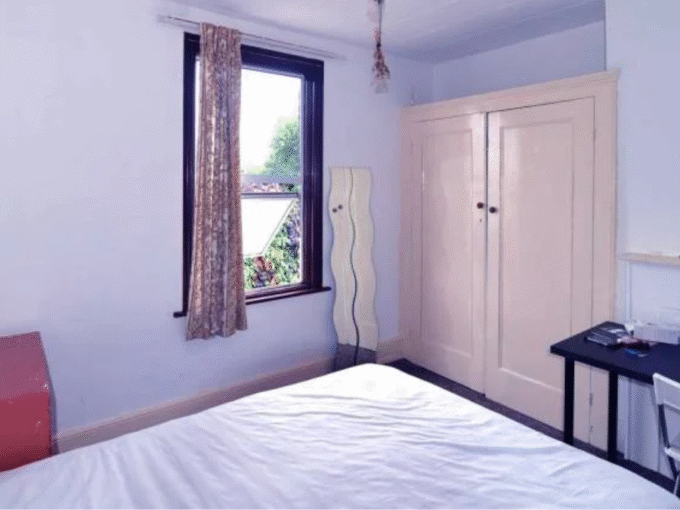 Stylish Double room in london equipped with bed, wardrobe, heating, Wi-Fi, and inclusive bills for hassle-free living.